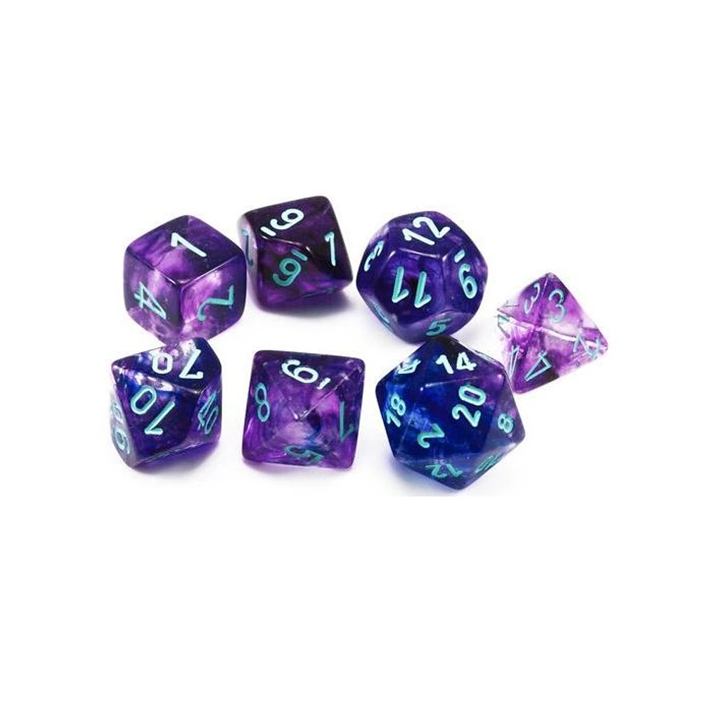 Chessex Nebula 7-Die Set Nocturnal/Blue Luminary (2021)