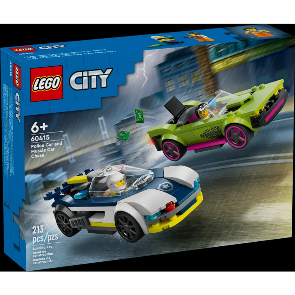 Lego City Police Car And Muscle Car Chase