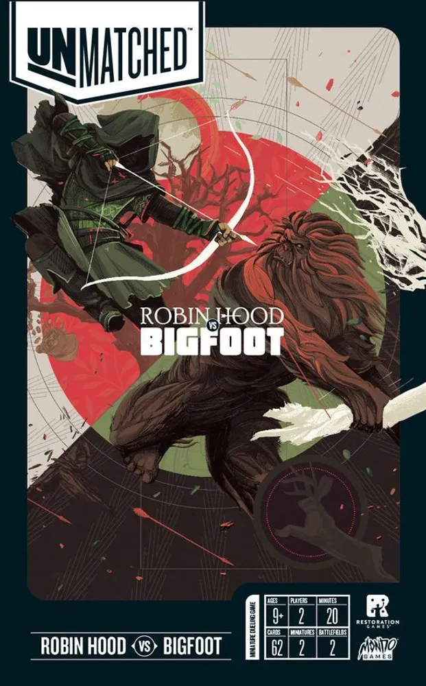 Unmatched Robin Hood Vs Bigfoot - Board Game