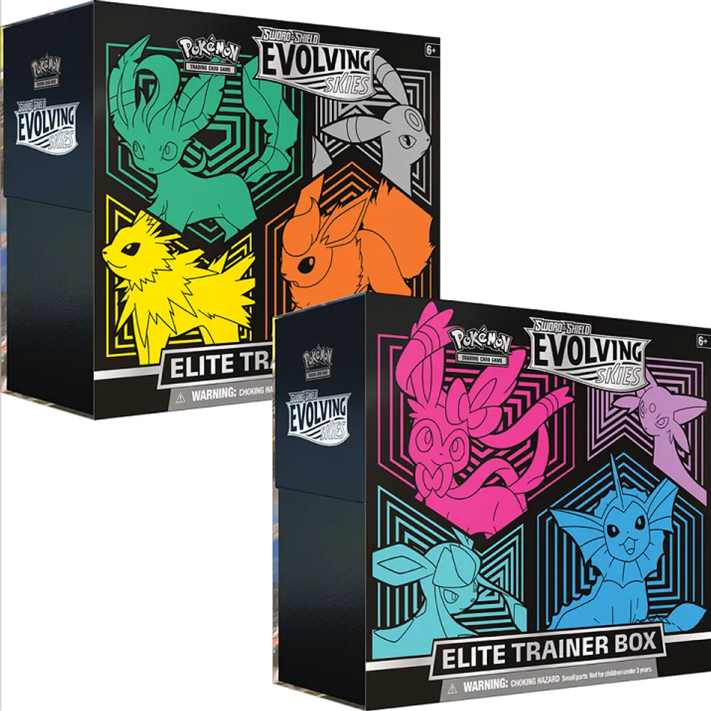 Pokemon Sword & Shield 7 Evolving Skies Elite Trainer Box Set of 2