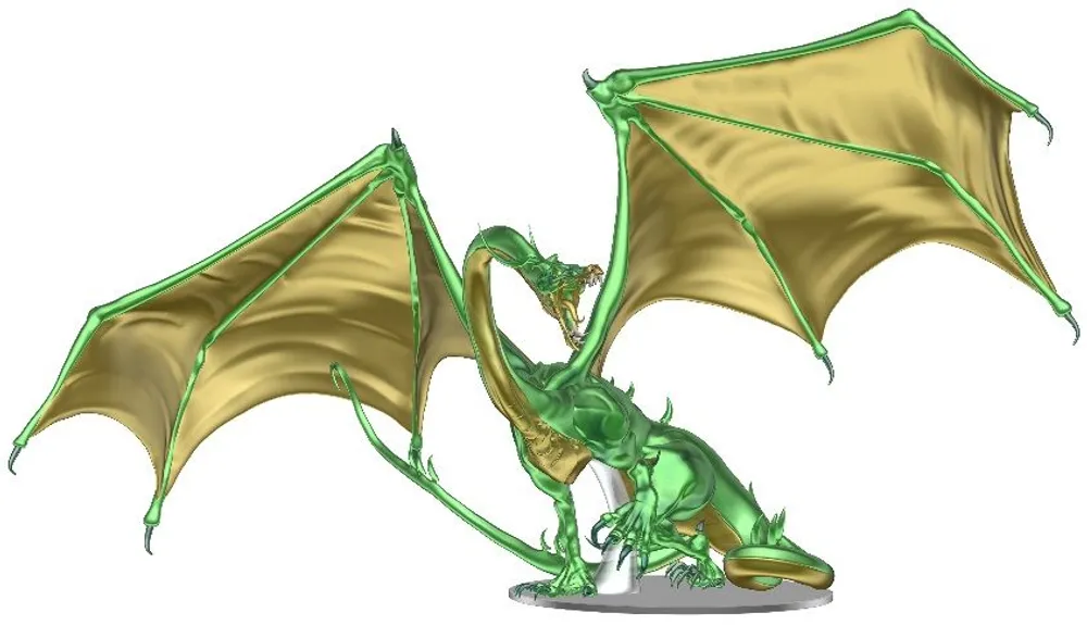 D&D Icons Adult Emerald Dragon Premium