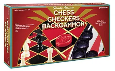 Chess-Checkers-Backgammon Folding By Pressman Games - Board Game