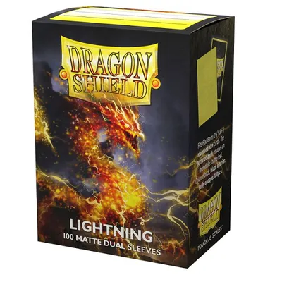 Dragon Shield Sleeves Standard Matte Dual 100CT Lightning Yellow