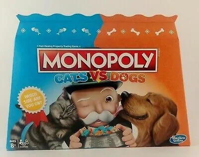 (DAMAGED) Monopoly Cats Vs Dogs - Board Game