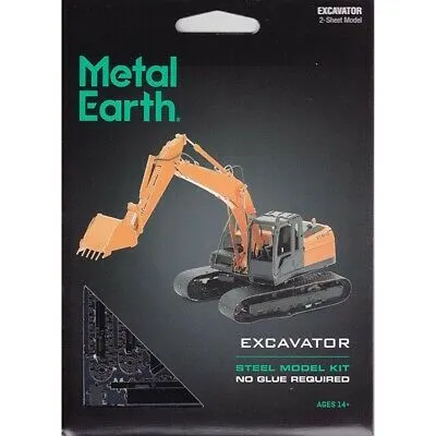 Metal Earth Model - Excavator Orange