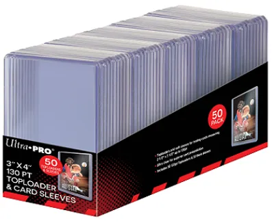 Ultra Pro Toploader 3X4 Super Thick 130Pt with Sleeves 50Ct