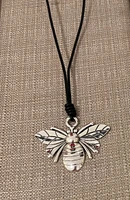 A Leather with charm necklace