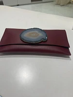 E primium leather clutch