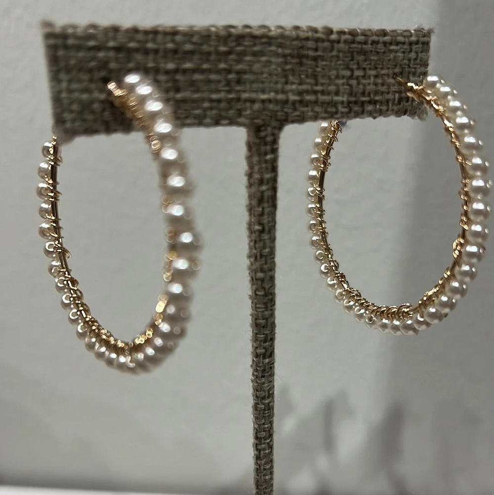 K Pearls hoops