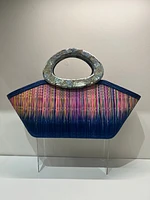 Rainbow bag with shell handle