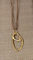 A Leather with charm necklace