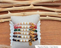 Ll Pulsera Tri perlas San Benito