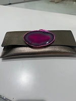 E Leather with Agatha clutch