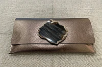 E Leather with Agatha clutch