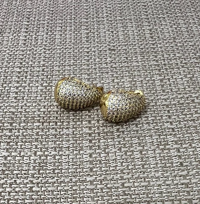 K  gold hoops /droops