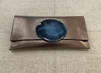 E primium leather clutch