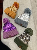 Metallic beanie