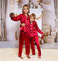 Christmas red satin pjs