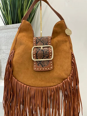 Am boho fringe suede bag