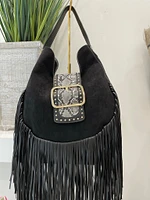 Am boho fringe suede bag