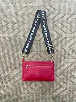 L mini messenger with straps