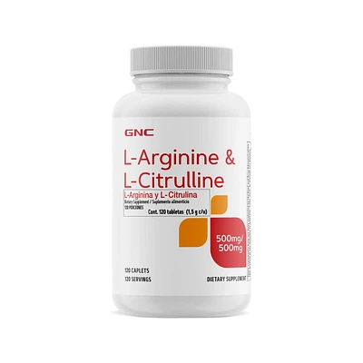 L-Arginina L-Citrulina GNC 120 Tabletas