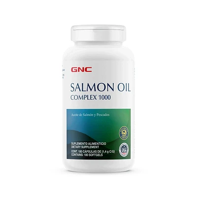 Aceite de Salmón 1000 mg GNC 180 Cápsulas