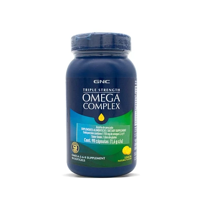 Aceite de Pescado Omega 3-6-9 GNC Limón 90 Cápsulas