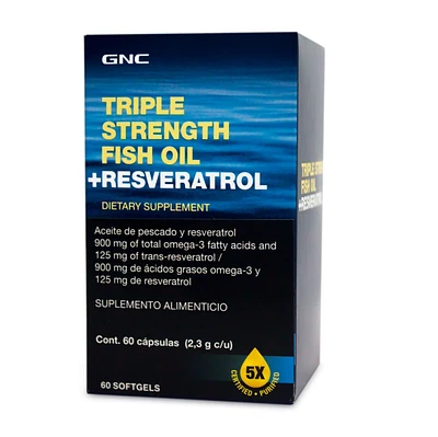 Aceite de Pescado Omega 3 + Resveratrol GNC 60 Cápsulas