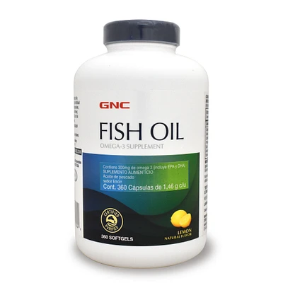Aceite de Pescado Omega 3 GNC Limón 360 caps