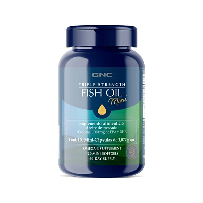 Triple Strength Fish Oil Mini GNC 120 Softgels