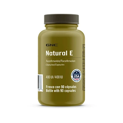 Natural E Vitamina E 400 UI GNC 90 Cápsulas