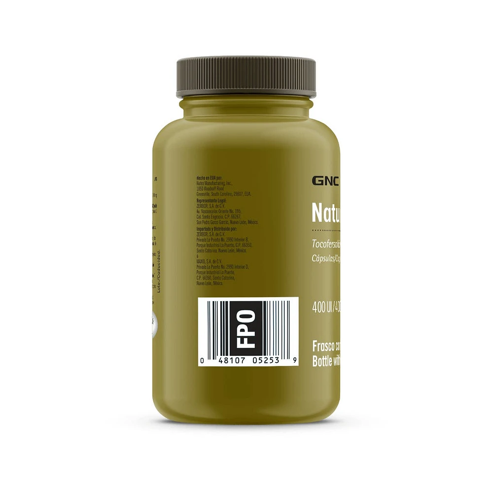 Natural E Vitamina E 400 UI GNC 90 Cápsulas