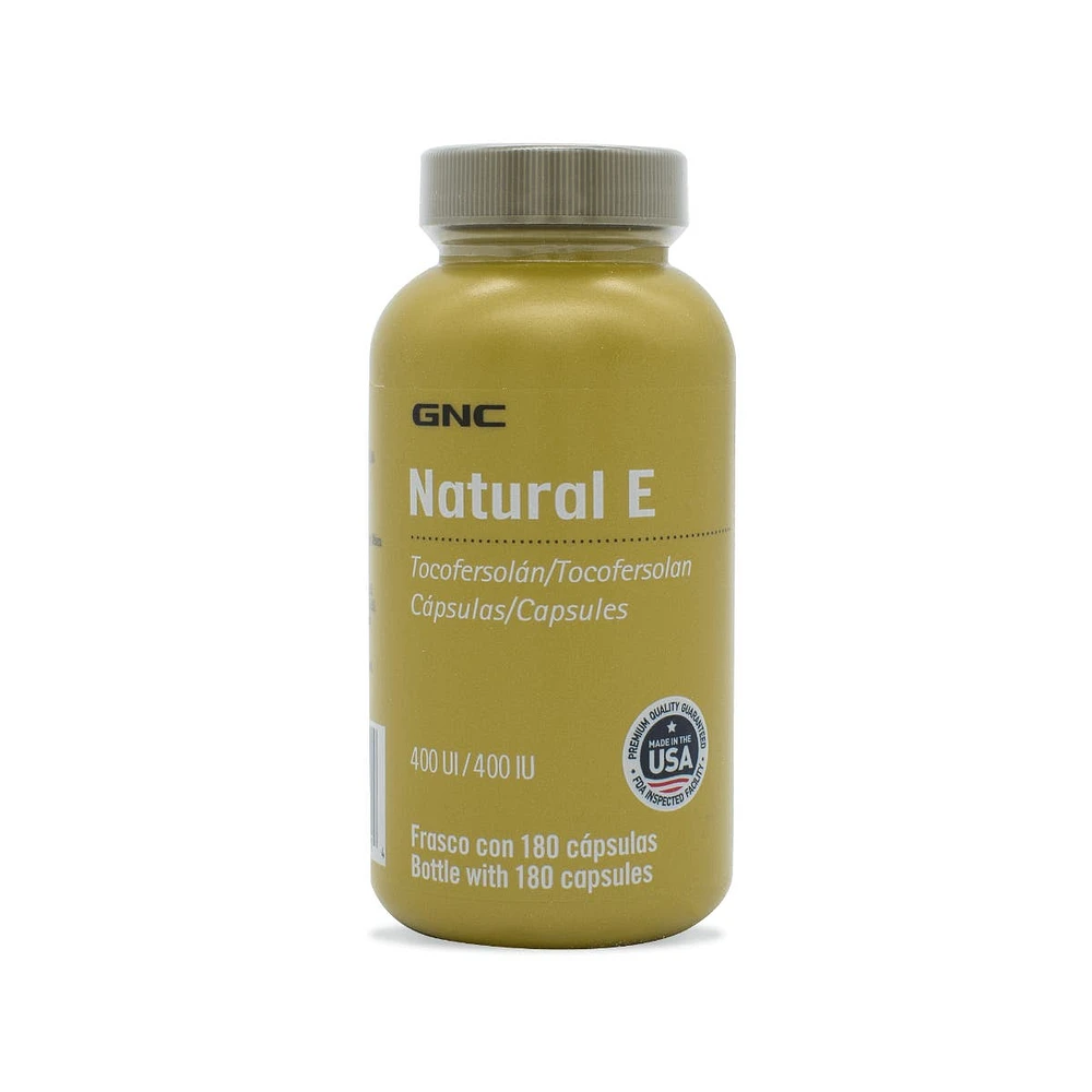 Natural E Vitamina E400 UI GNC 180 Cápsulas