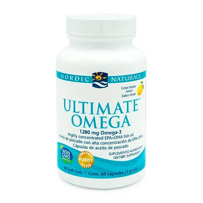 Ultimate Omega Aceite de Pescado Omega 3 Nordic Naturals Limón 60 Cápsulas