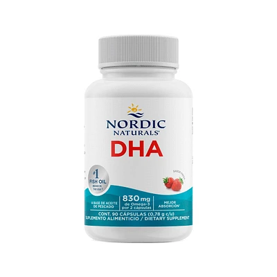 DHA Xtra Nordic Naturals Fresa 90 caps