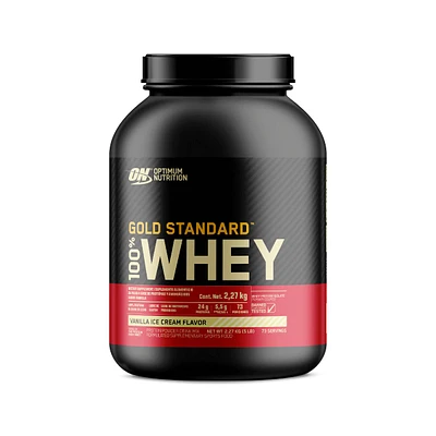 Gold Standard 100% Whey Proteína de suero de leche Optimum Nutrition Vainilla Libras