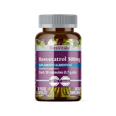 Resveratrol 500 mg Resvitale 30 Cápsulas