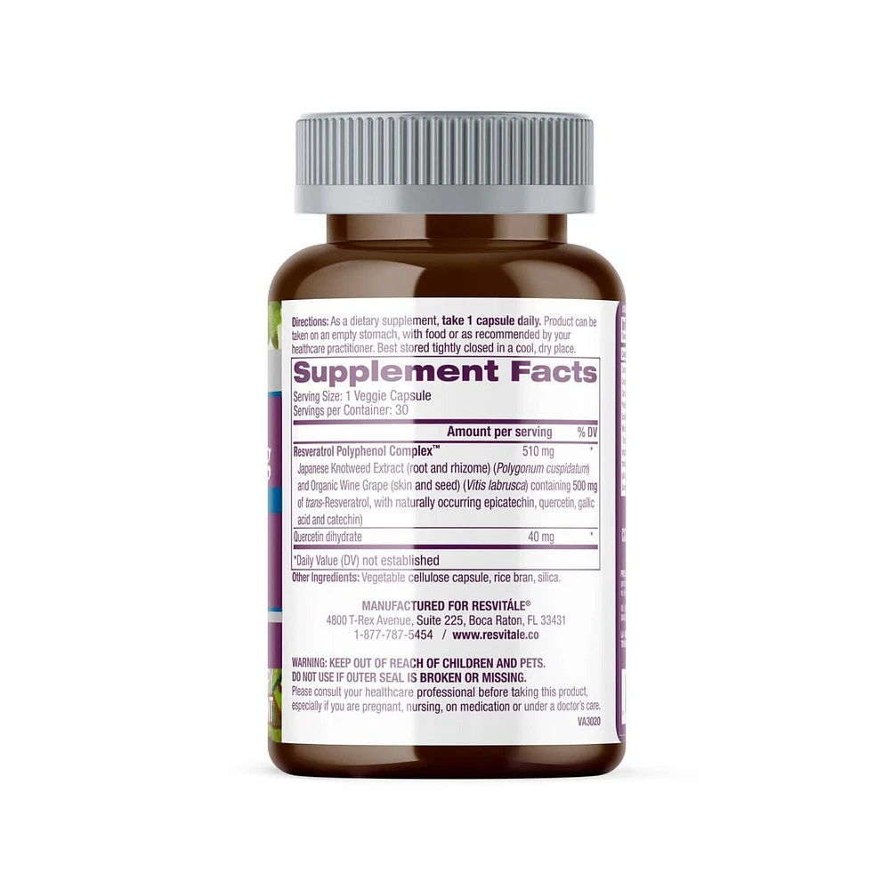 Resveratrol 500 mg Resvitale 30 Cápsulas