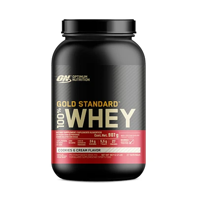 Gold Standard 100% Whey Proteína Optimum Nutrition Cookies & Cream 2 lb