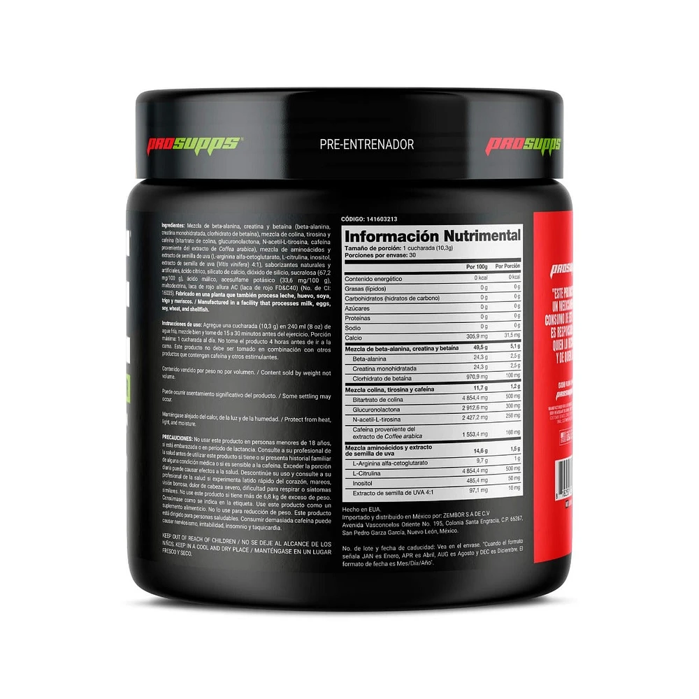 Mr. Hyde Pre-entrenador ProSupps Paleta de cereza 309 Gramos