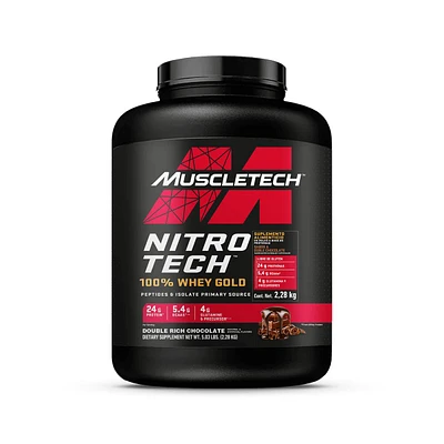 Muscletech Nitro Tech 100% Whey Gold Mezcla de Proteínas premium Chocolate - 5.53 lbs