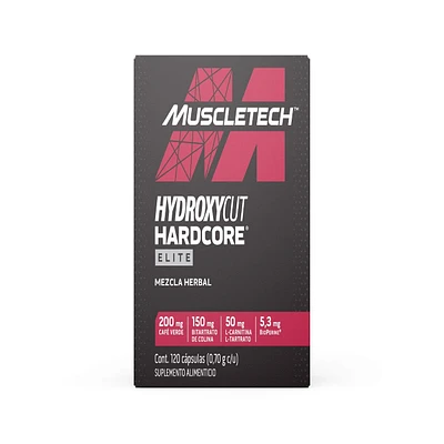 Hydroxycut Hardcore Elite Bonus Muscletech 120 Cápsulas