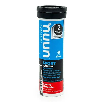 Sport Tabletas Efervescentes con Cafeína Nuun Limonada de cereza 10 Tabletas efervescentes