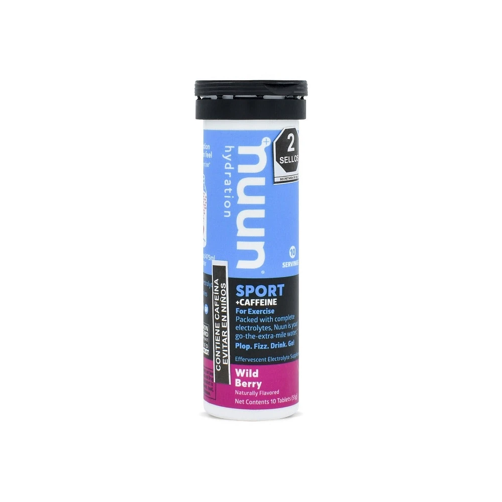 Sport Tabletas Efervescentes con Cafeína Nuun Mora Silvestre 10 Tabletas efervescentes