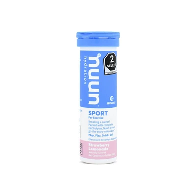 Sport Tabletas Efervescentes Nuun Limonada de fresa 10 Tabletas efervescentes