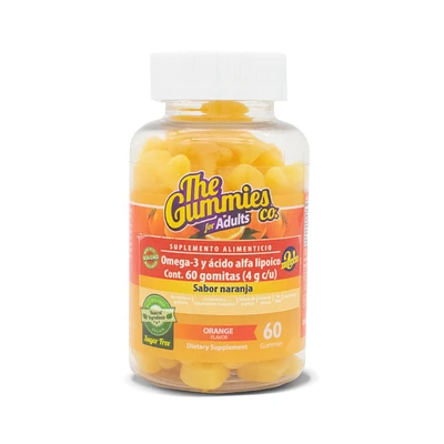 Omega 3 para adultos The Gummies Co. Naranja 60 Gomitas