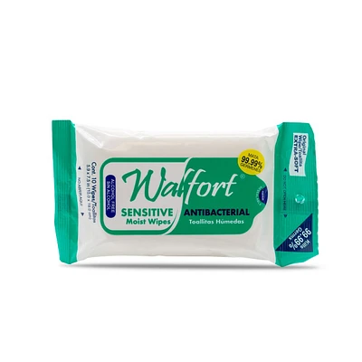 Walfort Toallitas Antibacteriales - 10 pzas