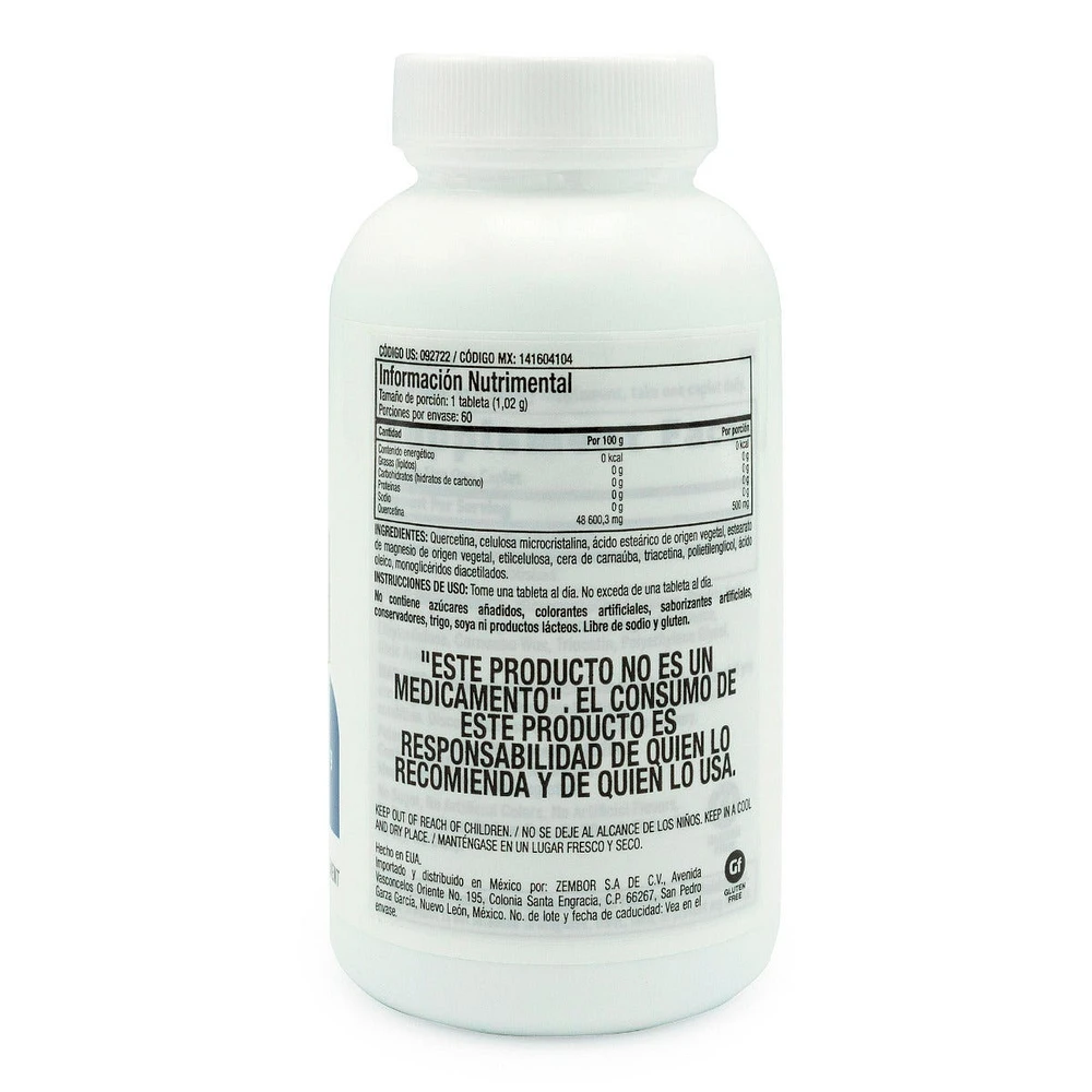 Quercetina 500 mg GNC 60 Tabletas