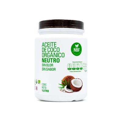 Aceite De Coco Orgánico Neutro NBF 1 Litros